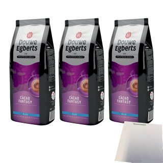 Douwe Egberts Cacao Fantasy Blue 3er Pack (3x 1kg Beutel) + usy Block