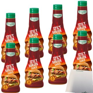 Develey Spicy Burger Sauce 8er Pack (8x250ml Flasche) + usy Block