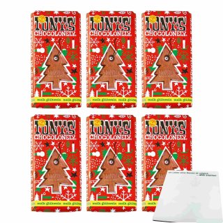 Tonys Chocolonely melk Glühwein Vollmilchschokolade 6er Pack (6x180g Tafel) + usy Block