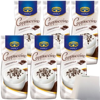 Krüger Family Cappuccino Stracciatella 6er Pack (6x 500g Beutel) + usy Block