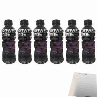 Powerade Sports Drink Grape USA 6er Pack (6x591ml Flasche DPG) + usy Block
