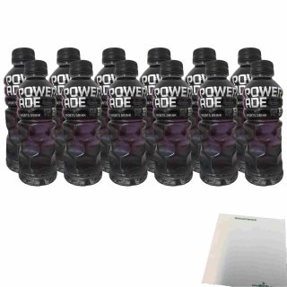Powerade Sports Drink Grape USA 12er Pack (12x591ml Flasche DPG) + usy Block