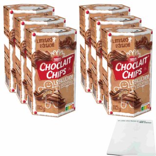 Nestle Choclait Chips Lebkuchen Geschmack 6er Pack (6x115g Packung) + usy Block