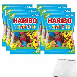 Haribo Bunte Tüte Veggie 6er Pack (6x200g Beutel) + usy Block