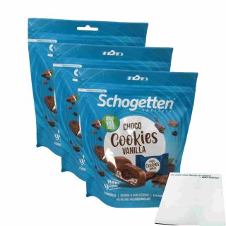 Schogetten Specials Choco Cookies Vanilla 3er Pack (3x125g Beutel) + usy Block