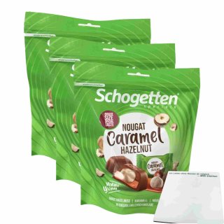 Schogetten Specials Nougat Caramel Hazelnut 3er Pack (3x125g Beutel) + usy Block