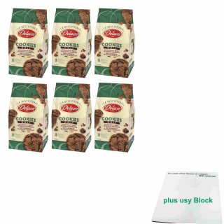 Delacre Cookies Noir 6er Pack (6x Dark Cookies, 150g Packung) + usy Block