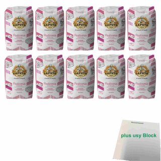 Caputo Farina Pasticcceria 10er Pack (10x 1kg Packung Gebäck Mehl) + usy Block