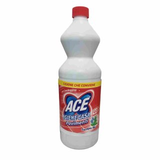 Ace Igiene Casa, Hygiene Reiniger mit Bleichmittel für Hartböden 1L Flasche