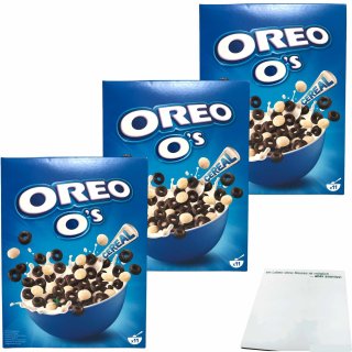 Oreo Os Cereal 3er Pack (3x350g Packung) + usy Block