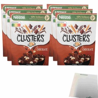 Nestlé Clusters Schokolade 6er Pack (6x330g Packung) + usy Block