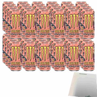 Monster Energy Juiced Monster Monarch (48x0,5l Dosen) + usy Block