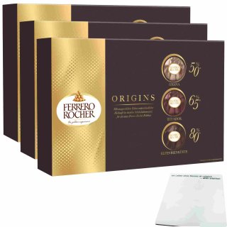 Ferrero Rocher Origins 3er Pack (3x187g Packung) + usy Block