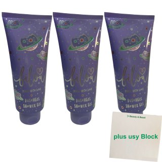 bilou Duschgel Sweet Galaxy 3er Pack (3x200ml Tube) + usy Block
