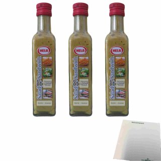 Hela Salad & Sandwich Kerrie - Ananas 3er Pack (3x250ml Flasche) + usy Block