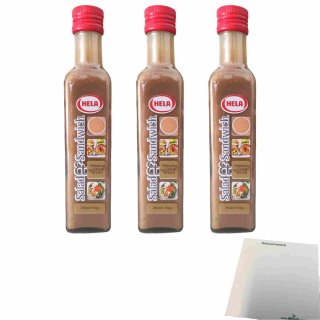 Hela Salad & Sandwich Sesam - Soja 3er Pack (3x250ml Flasche) + usy Block