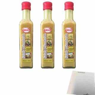 Hela Salad & Sandwich Mosterd - Dille 3er Pack (3x250ml Flasche) + usy Block