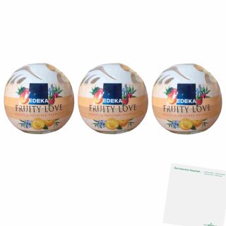 Edeka Raumduft Fruity Love 3er Pack (3x100ml Packung) + usy Block
