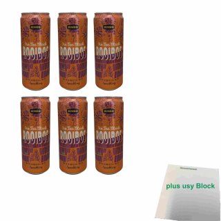Jumbo Ice Tea Black Rooibos Sparkling 6er Pack (6x0,33l Dose) + usy Block