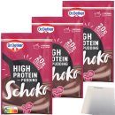 Dr. Oetker High Protein Pudding Schoko 3er Pack (3x58g Beutel) + usy Block
