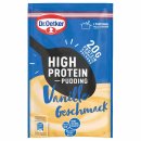Dr. Oetker High Protein Pudding Testpaket  (je 1x Beutel Grieß 65g, Schoko 58g, Vanille 55g) + usy Block