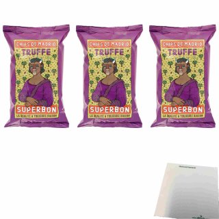 Superbon Chips de Madrid Truffe 3er Pack (3x135g Beutel Chips mit Trüffelgeschmack) + usy Block