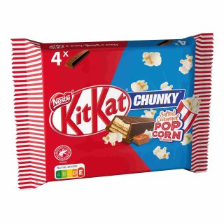 KitKat Chunky Salted Caramel Popcorn (4x42g Riegel Packung)