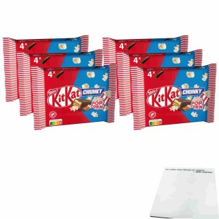 KitKat Chunky Salted Caramel Popcorn 6er Pack (6x168g Packung) + usy Block