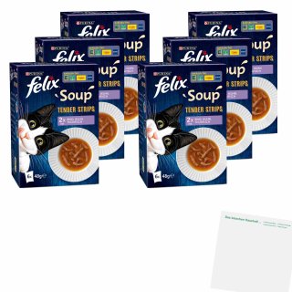 Felix Soup Tender Strips 6er Pack (6x288g Packung) + usy Block