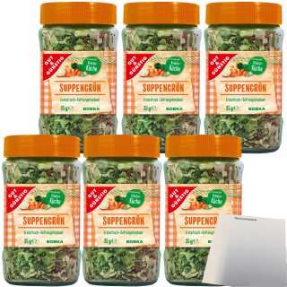 G&G Suppengrün gefriergetrocknet 6er Pack (6x35g Dose) + usy Block