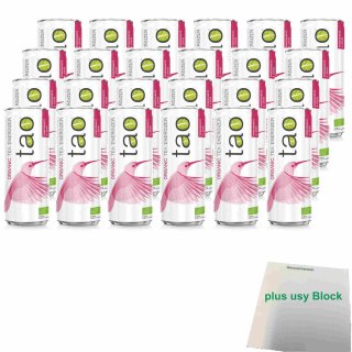 tao Organic Tea Energizer Granatapfel (24x250ml Dose) + usy Block