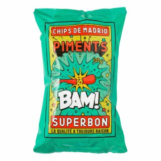 Superbon Chips de Madrid Piments (135g Beutel Chips mit Chiligeschmack)