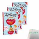 Kellogg by Kids Erdbeere,Apfel,Karotte 3er Pack (3x300g Packung) + usy Block
