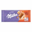 Milka Unser Serienabend Popcorn, Knister & Karamell Schokolade 6er Pack (6x90g Tafel) + usy Block
