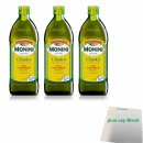 Monini Classico Olivenöl 3er Pack (3x1L Flasche) + usy Block
