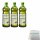 Carapelli Olio Extra il Frantolio natives Olivenöl 3er Pack (3x1L Flasche) + usy Block