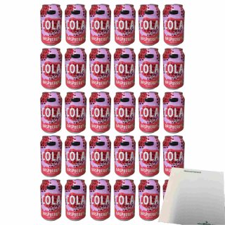 Jumbo Cola Raspberry Flavour zero sugar Special Edition 30er Pack (30x0,33l Dose Himbeer-Cola ohne Zucker) + usy Block