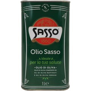 Sasso Olio Oliva raffiniertes Olivenöl (1 Liter Dose)