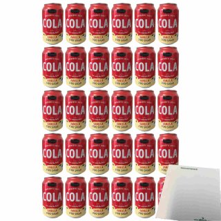 Jumbo Cola Vanilla zero sugar 30er Pack (30x0,33l Dose Vanille-Cola ohne Zucker) + usy Block