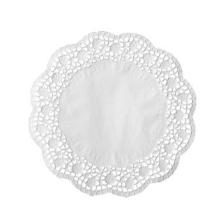 Tortenspitzen weiß, Ø 24cm (100 Stück)