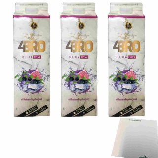 4Bro Ice Tea Purple Dream 3er Pack (3x1000ml Pack) + usy Block