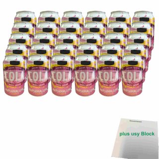 Jumbo Cola Marshmallow Flavour zero sugar 30er Pack (30x0,33l Dose Schaumzucker Cola ohne Zucker) + usy Block