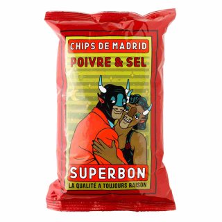Superbon Chips de Madrid Poivre & Sel (135g Beutel Chips Salz & Pfeffer)