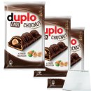 Ferrero Duplo Chocnut dark Schokoriegel Ganze Haselnüsse 3er Pack (3x5 Riegel) + usy Block