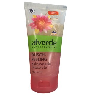 Alverde Duschpeeling Kokosraspeln Lotusblüte (150ml Tube)