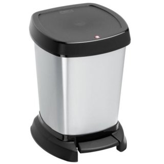 Rotho Paso Kosmetikeimer 6l schwarz/silber metallic (1St)