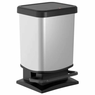 Rotho Treteimer Paso schwarz-silber (20L Stück)