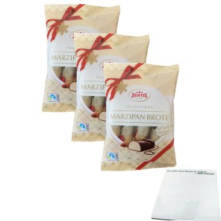 Zentis Marzipan Brote 4x25g 3er Pack (3x100g Beutel) + usy Block