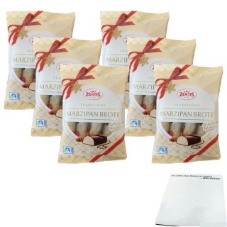 Zentis Marzipan Brote 4x25g 6er Pack (6x100g Beutel) + usy Block