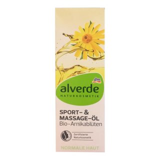 Alverde Sport- und Massageöl Arnikablüten (100ml Flasche)